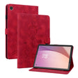 For Lenovo Tab M8 4th Gen TB300FU Lily Embossed Leather Tablet Case(Red) - Lenovo by PMC TechLife | Online Shopping South Africa | PMC TechLife | Buy Now Pay Later Mobicred