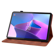For Lenovo Tab P11 Pro Gen 2 11.2 Lily Embossed Leather Tablet Case(Brown)