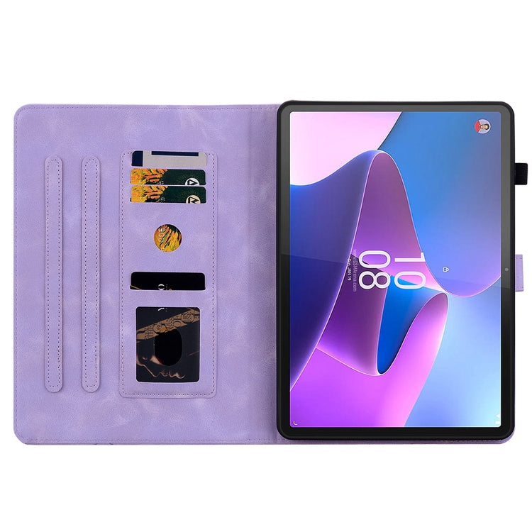 For Lenovo Tab P11 Pro Gen 2 11.2 Lily Embossed Leather Tablet Case(Purple) - free shipping - PMC TechLife - Order now!