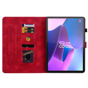 For Lenovo Tab P11 Pro Gen 2 11.2 Lily Embossed Leather Tablet Case(Red)