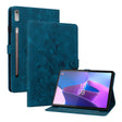 For Lenovo Tab P11 Pro Gen 2 11.2 Lily Embossed Leather Tablet Case(Dark Blue) - Lenovo by PMC TechLife | Online Shopping South Africa | PMC TechLife | Buy Now Pay Later Mobicred