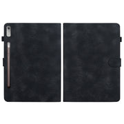 For Lenovo Tab P11 Pro Gen 2 11.2 Lily Embossed Leather Tablet Case(Black)