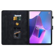 For Lenovo Tab P11 Pro Gen 2 11.2 Lily Embossed Leather Tablet Case(Black)