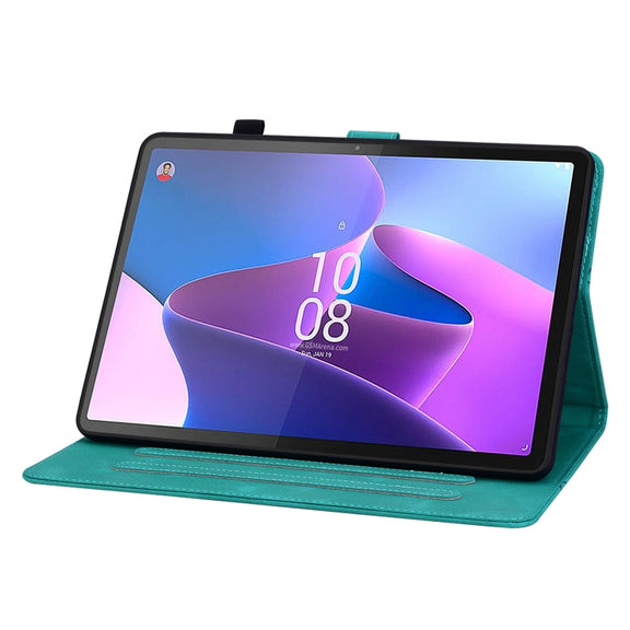 For Lenovo Tab P11 Gen 2 11.5 Lily Embossed Leather Tablet Case(Green)