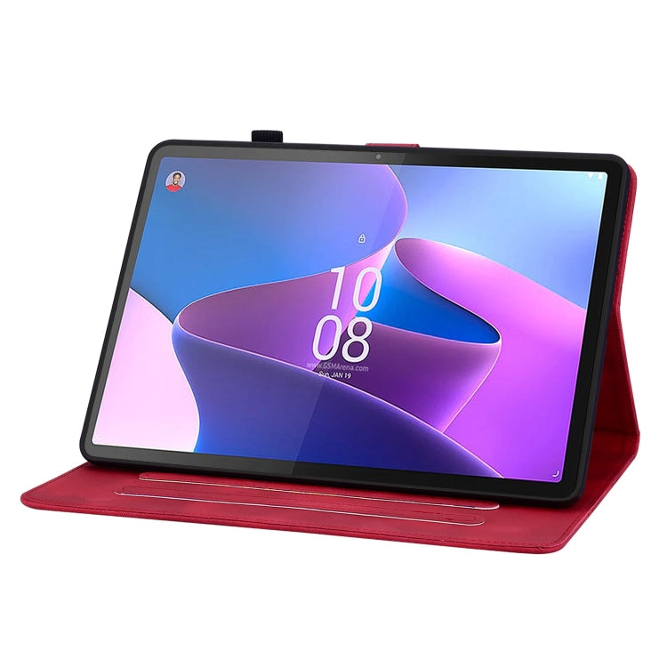 For Lenovo Tab P11 Gen 2 11.5 Lily Embossed Leather Tablet Case(Red) - Lenovo by PMC TechLife | Online Shopping South Africa | PMC TechLife | Buy Now Pay Later Mobicred