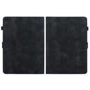 For Lenovo Tab M10 10.1 3rd Gen Lily Embossed Leather Tablet Case(Black)