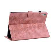 For Lenovo Tab M10 HD Gen2 Lily Embossed Leather Tablet Case(Pink)