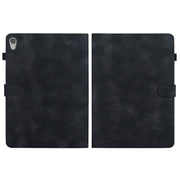For Lenovo Tab M10 HD Gen2 Lily Embossed Leather Tablet Case(Black)