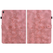 For Lenovo Tab M10 X605 /M10 HD X505 Lily Embossed Leather Tablet Case(Pink)