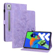 For Lenovo Tab P12 12.7 2025 Lily Embossed Leather Tablet Case(Purple) - Lenovo by PMC TechLife | Online Shopping South Africa | PMC TechLife | Buy Now Pay Later Mobicred