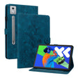 For Lenovo Tab P12 12.7 2025 Lily Embossed Leather Tablet Case(Dark Blue) - Lenovo by PMC TechLife | Online Shopping South Africa | PMC TechLife | Buy Now Pay Later Mobicred