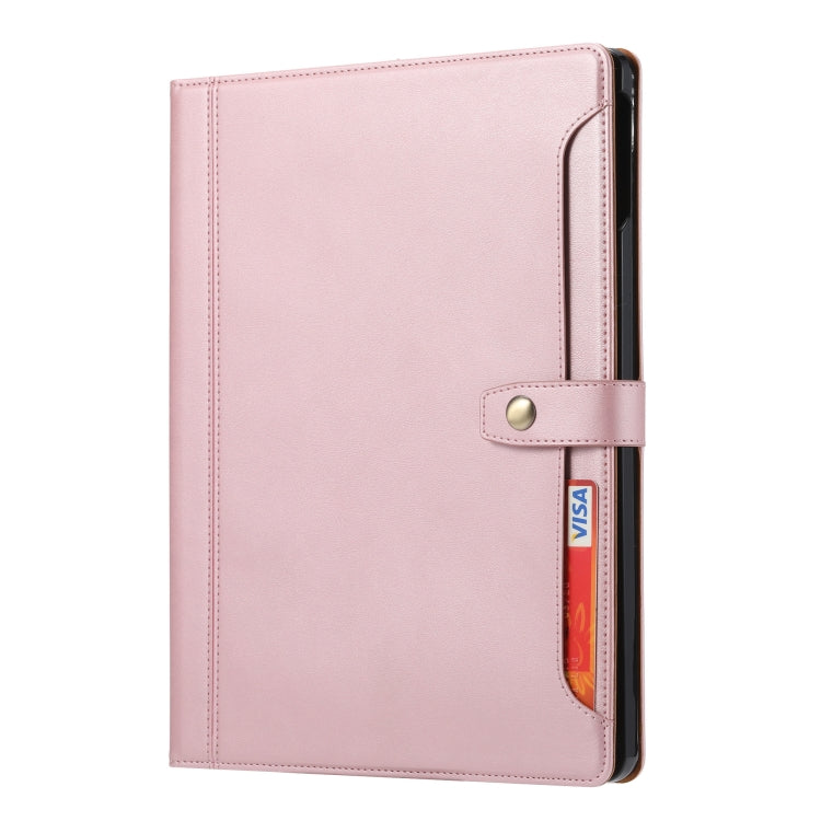 For iPad Pro 11 2024 Calf Texture Double Fold Clasp Horizontal Flip Leather Smart Tablet Case(Rose Gold) - free shipping - PMC TechLife - Order now!