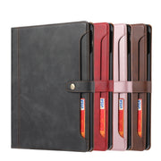 For iPad Pro 13 2024 Calf Texture Double Fold Clasp Horizontal Flip Leather Smart Tablet Case(Rose Gold)