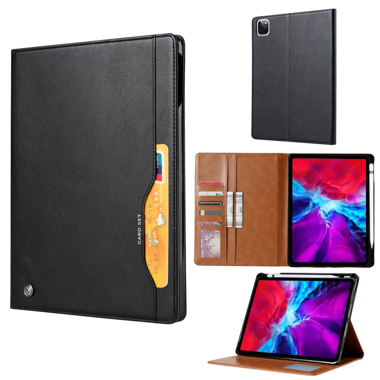For iPad Pro 11 2024 Knead Skin Texture Horizontal Flip Leather Smart Tablet Case(Black) - iPad Pro 11 2024 Cases by PMC TechLife | Online Shopping South Africa | PMC TechLife | Buy Now Pay Later Mobicred