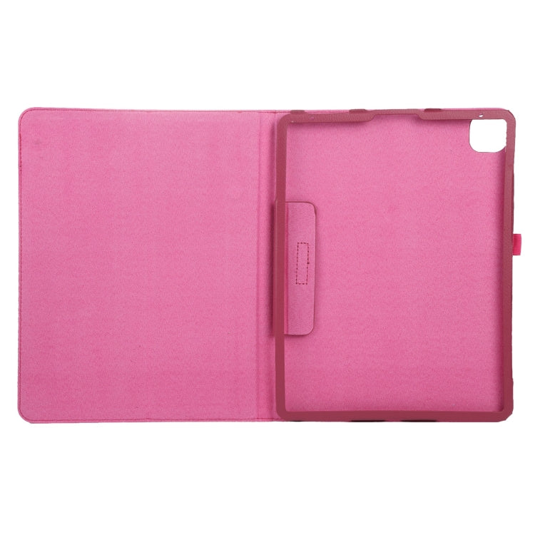 For iPad Air 11 2025 / 2024 Litchi Texture Solid Color Leather Tablet Case(Rose Red)