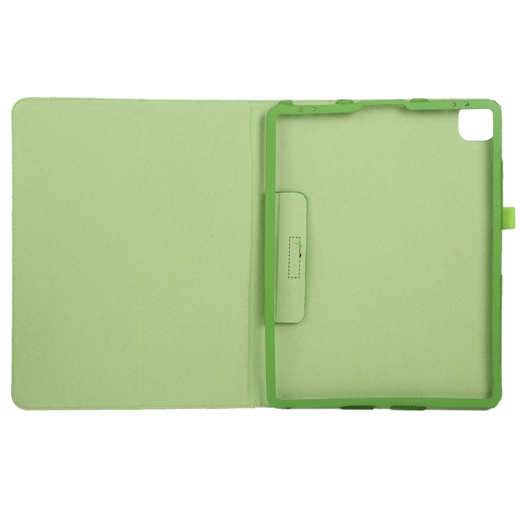 For iPad Air 11 2025 / 2024 Litchi Texture Solid Color Leather Tablet Case(Green)