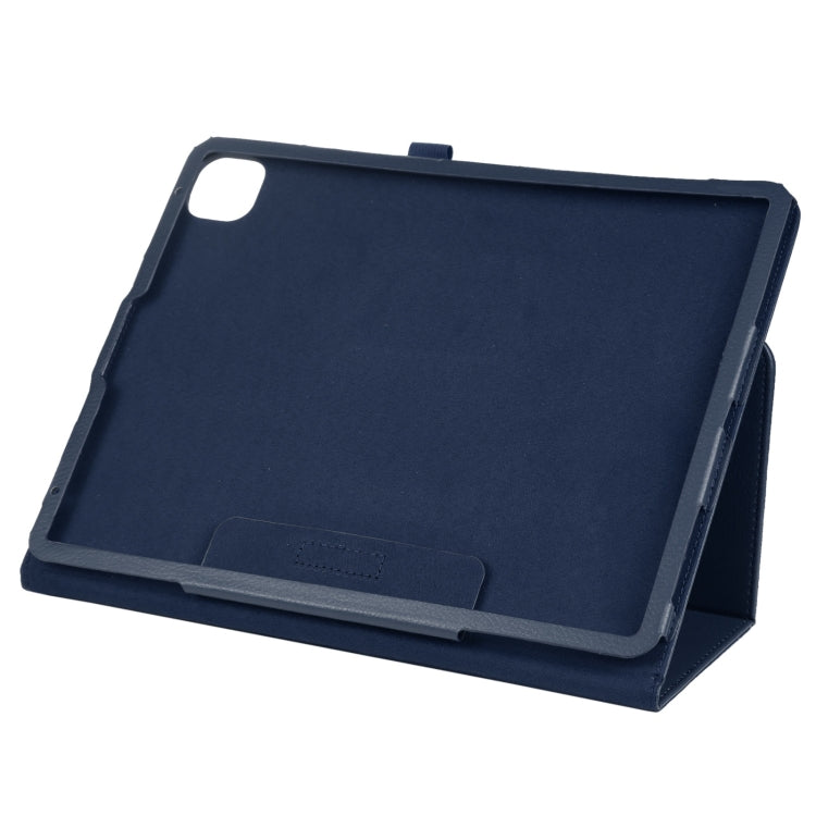 For iPad Air 11 2024 Litchi Texture Solid Color Leather Tablet Case(Dark Blue) - iPad Air 11 2024 Cases by PMC TechLife | Online Shopping South Africa | PMC TechLife | Buy Now Pay Later Mobicred