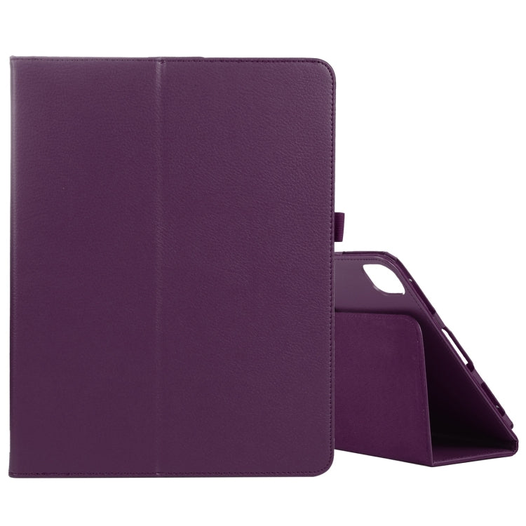 For iPad Air 11 2024 Litchi Texture Solid Color Leather Tablet Case(Purple) - iPad Air 11 2024 Cases by PMC TechLife | Online Shopping South Africa | PMC TechLife | Buy Now Pay Later Mobicred
