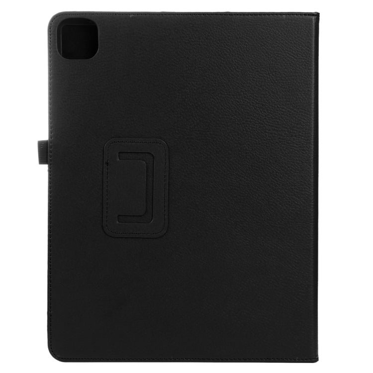 For iPad Air 11 2025 / 2024 Litchi Texture Solid Color Leather Tablet Case(Black)