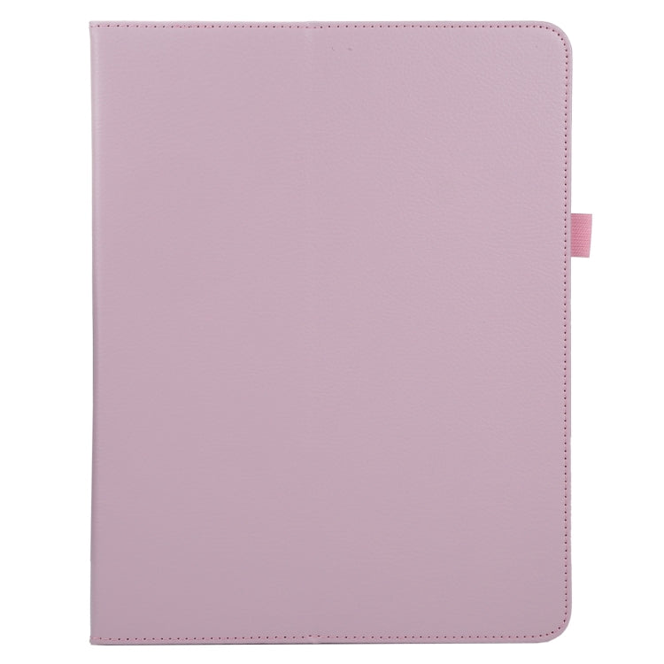 For iPad Air 11 2024 Litchi Texture Solid Color Leather Tablet Case(Pink)