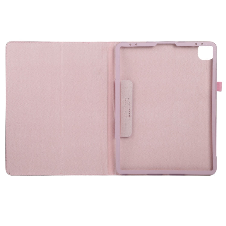 For iPad Air 11 2024 Litchi Texture Solid Color Leather Tablet Case(Pink)