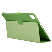 For iPad Pro 11 2024 Litchi Texture Solid Color Leather Tablet Case(Green)