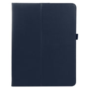 For iPad Pro 11 2024 Litchi Texture Solid Color Leather Tablet Case(Dark Blue)