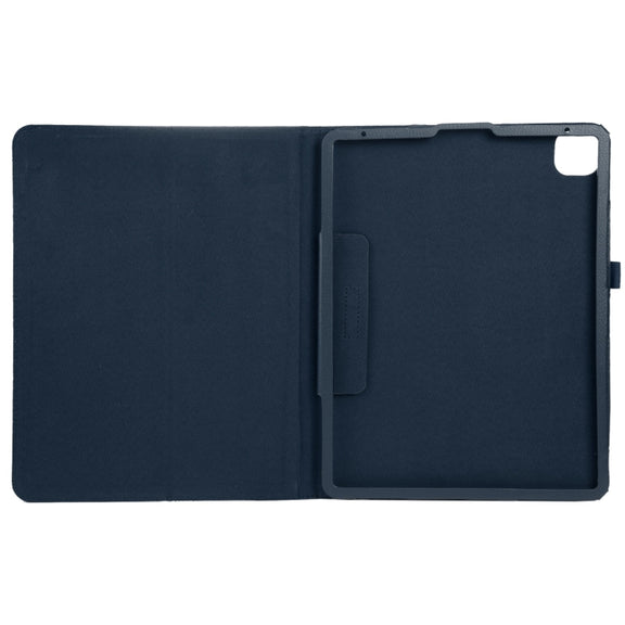 For iPad Pro 11 2024 Litchi Texture Solid Color Leather Tablet Case(Dark Blue)