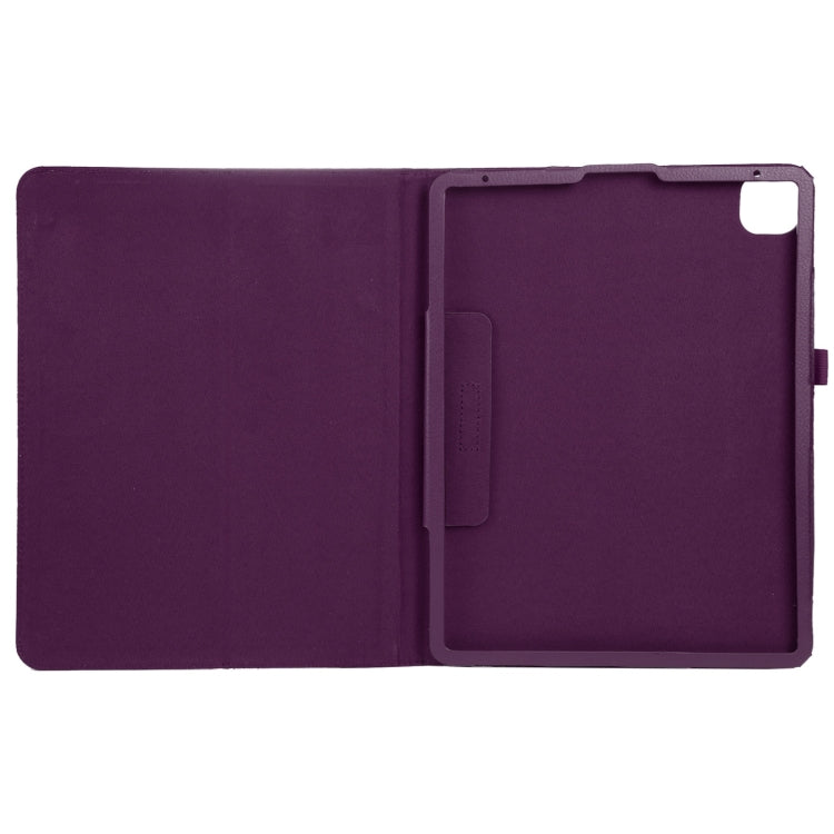 For iPad Pro 11 2024 Litchi Texture Solid Color Leather Tablet Case(Purple) - iPad Pro 11 2024 Cases by PMC TechLife | Online Shopping South Africa | PMC TechLife | Buy Now Pay Later Mobicred