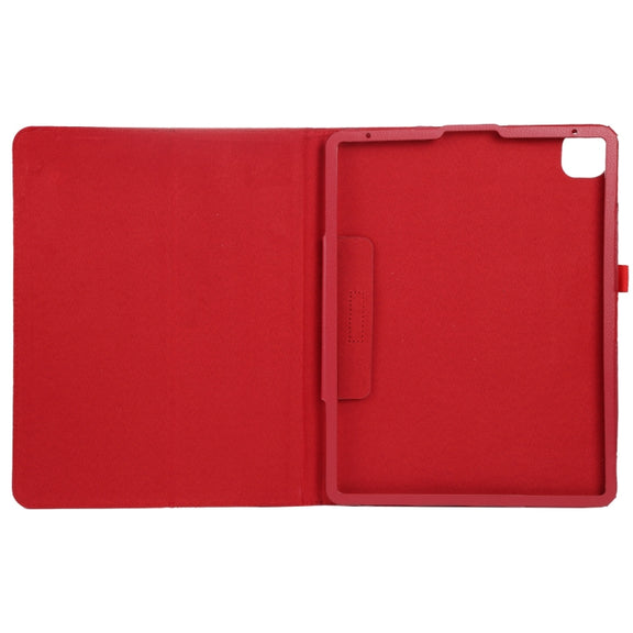For iPad Pro 11 2024 Litchi Texture Solid Color Leather Tablet Case(Red)