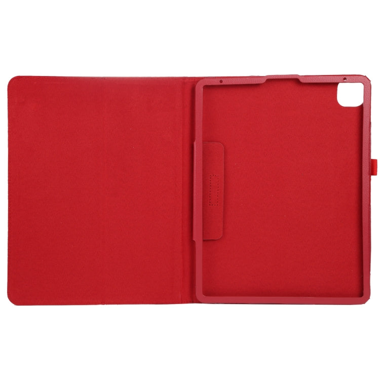 For iPad Pro 11 2024 Litchi Texture Solid Color Leather Tablet Case(Red)