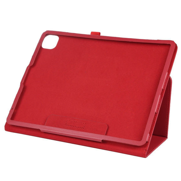 For iPad Pro 11 2024 Litchi Texture Solid Color Leather Tablet Case(Red)