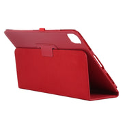 For iPad Pro 11 2024 Litchi Texture Solid Color Leather Tablet Case(Red)