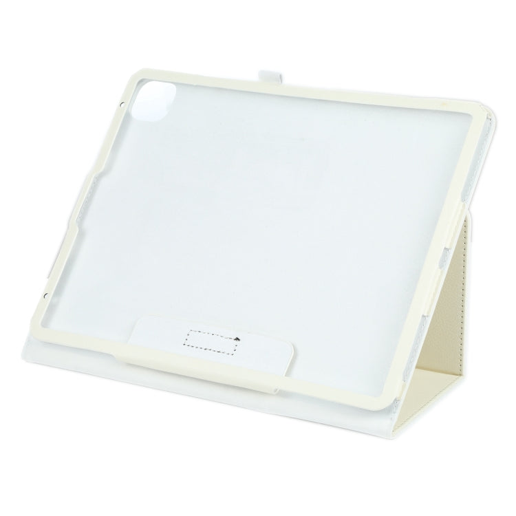 For iPad Pro 11 2024 Litchi Texture Solid Color Leather Tablet Case(White) - iPad Pro 11 2024 Cases by PMC TechLife | Online Shopping South Africa | PMC TechLife | Buy Now Pay Later Mobicred