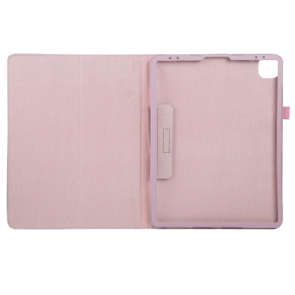 For iPad Pro 11 2024 Litchi Texture Solid Color Leather Tablet Case(Pink)