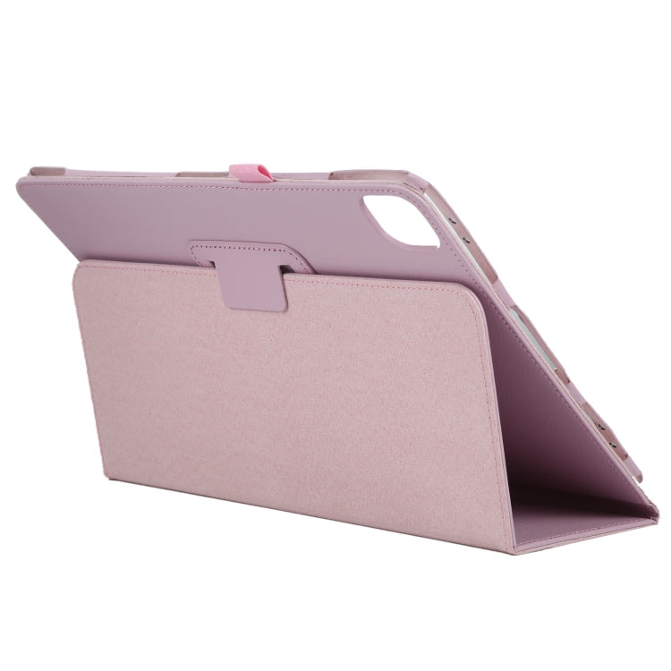 For iPad Pro 11 2024 Litchi Texture Solid Color Leather Tablet Case(Pink)