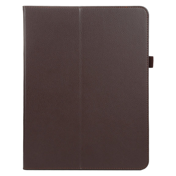 For iPad Pro 11 2024 Litchi Texture Solid Color Leather Tablet Case(Brown)