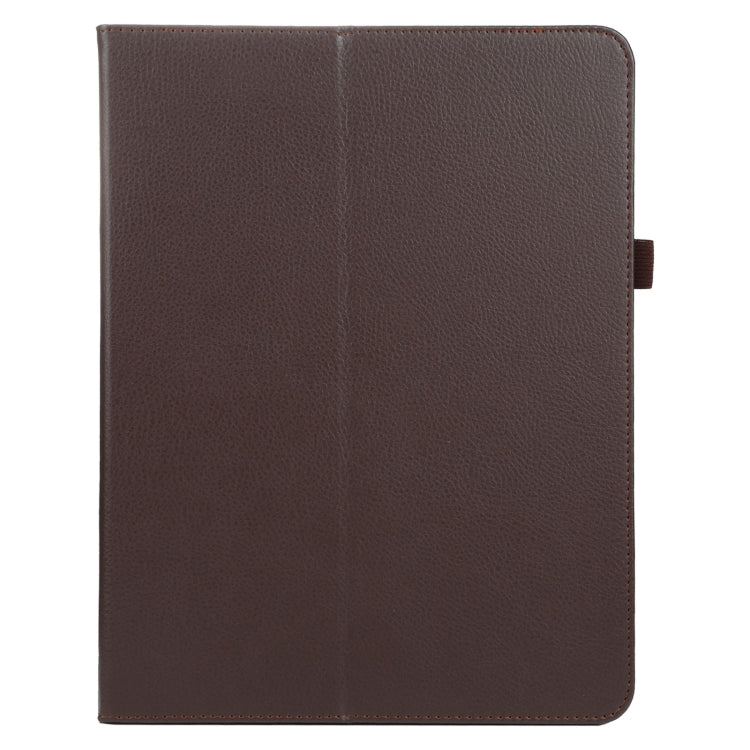 For iPad Pro 11 2024 Litchi Texture Solid Color Leather Tablet Case(Brown)