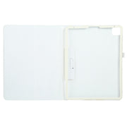 For iPad Pro 13 2024 Litchi Texture Solid Color Leather Tablet Case(White)