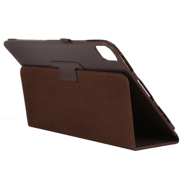 For iPad Pro 13 2024 Litchi Texture Solid Color Leather Tablet Case(Brown)