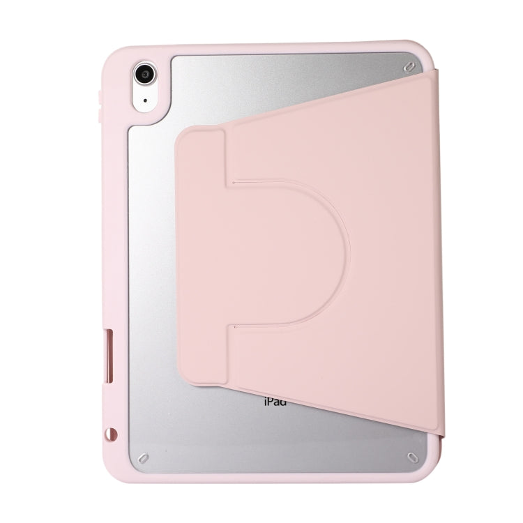 For iPad Pro 11 2024 2 in 1 Acrylic Split Rotating Leather Tablet Case(Pink) - iPad Pro 11 2024 Cases by PMC TechLife | Online Shopping South Africa | PMC TechLife | Buy Now Pay Later Mobicred