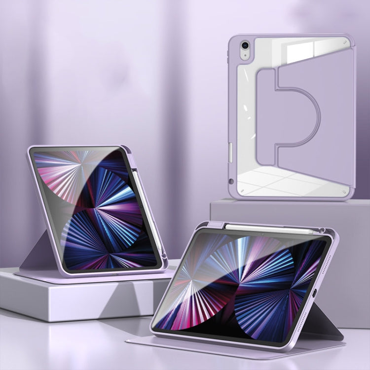 For iPad Pro 13 2024 2 in 1 Acrylic Split Rotating Leather Tablet Case(Lavender) - iPad Pro 13 2024 Cases by PMC TechLife | Online Shopping South Africa | PMC TechLife | Buy Now Pay Later Mobicred