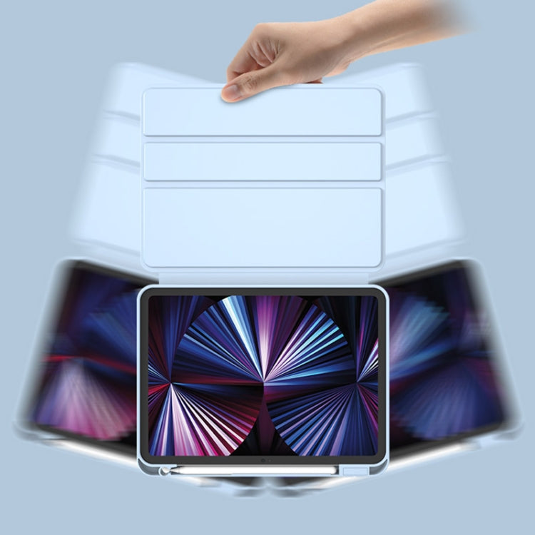 For iPad Pro 11 2024 2 in 1 Acrylic Split Rotating Leather Tablet Case(Black) - iPad Pro 11 2024 Cases by PMC TechLife | Online Shopping South Africa | PMC TechLife | Buy Now Pay Later Mobicred