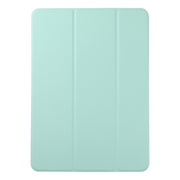 For iPad Pro 13 2024 Double-sided Clip Non-buckle Magnetic PU Smart Tablet Case(Light Green)