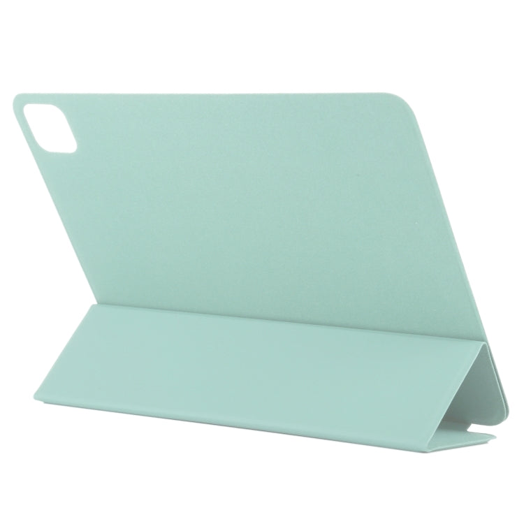 For iPad Pro 13 2024 Double-sided Clip Non-buckle Magnetic PU Smart Tablet Case(Light Green)