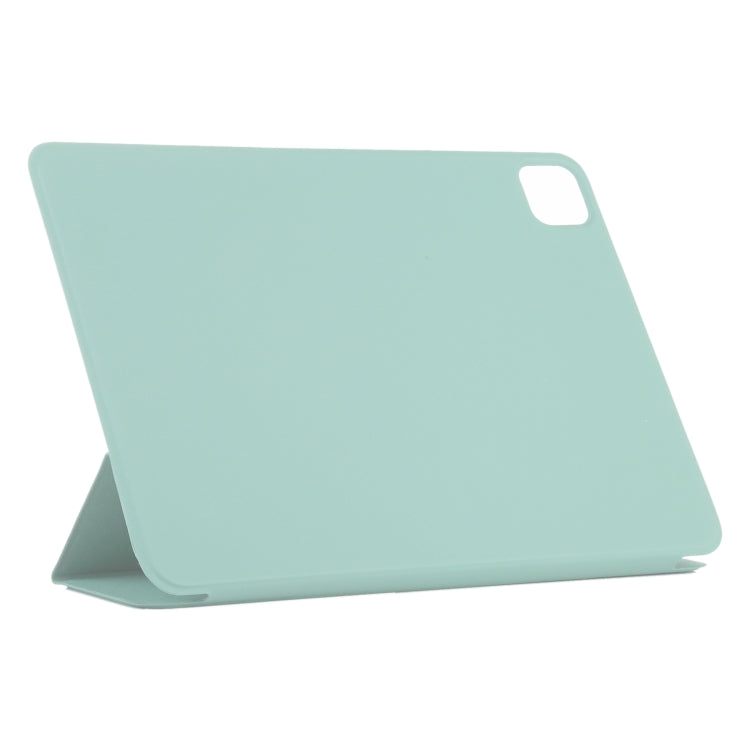 For iPad Pro 13 2024 Double-sided Clip Non-buckle Magnetic PU Smart Tablet Case(Light Green)