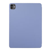 For iPad Pro 13 2024 Double-sided Clip Non-buckle Magnetic PU Smart Tablet Case(Purple)