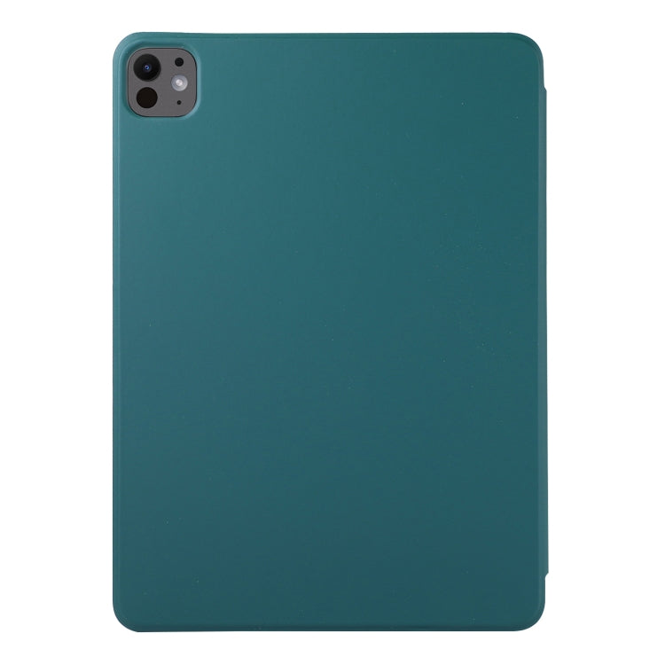 For iPad Pro 13 2024 Double-sided Clip Non-buckle Magnetic PU Smart Tablet Case(Dark Green) - iPad Air 13 2025 / 2024 Cases by PMC TechLife | Online Shopping South Africa | PMC TechLife | Buy Now Pay Later Mobicred