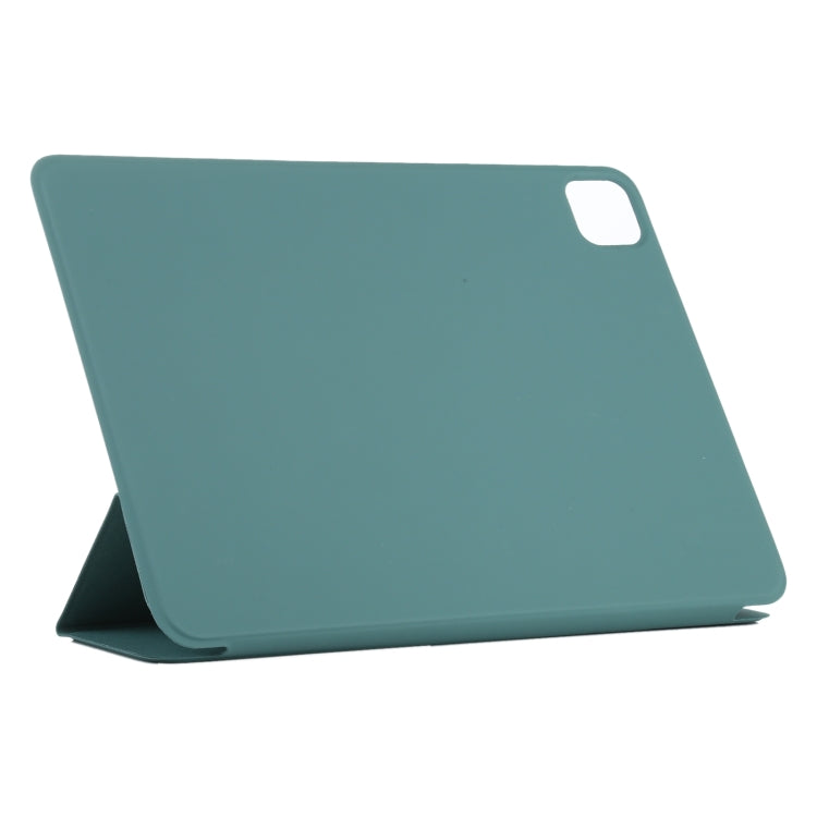 For iPad Pro 11 2024 Double-sided Clip Non-buckle Magnetic PU Smart Tablet Case(Green)