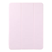 For iPad Pro 11 2024 Double-sided Clip Non-buckle Magnetic PU Smart Tablet Case(Pink)
